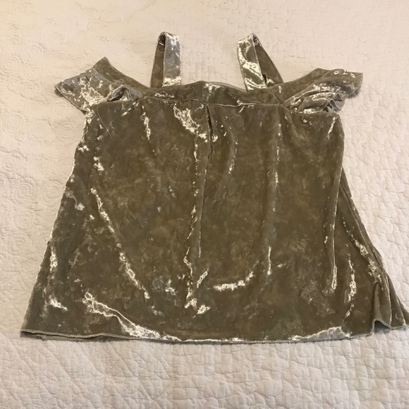 Beautiful drop sleeve silver velvet top by Say What? (S) - Picture 5 of 13
